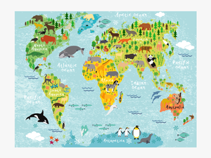 World Map Rectangular Placemat 
 Class - Childrens World Map