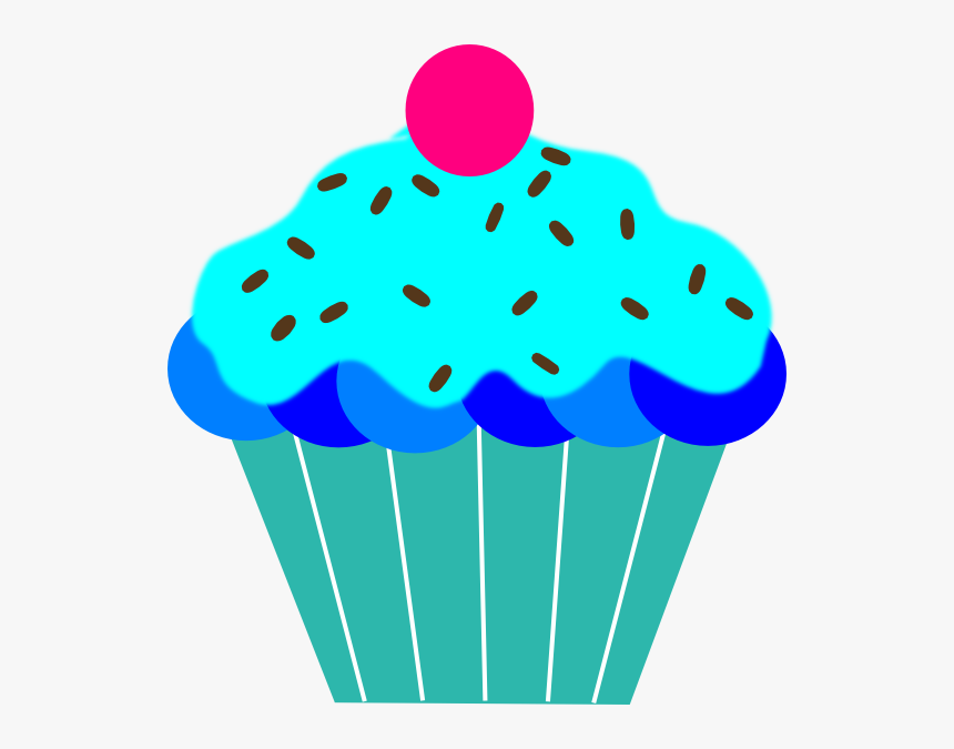 Blue Cupcake Svg Clip Arts - Cup Cake Clip Art