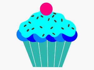 Blue Cupcake Svg Clip Arts - Cup Cake Clip Art