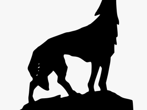 Wolf Clip Art At - Howling Wolf Silhouette Png