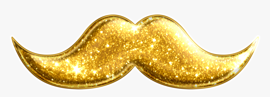 Gold Glitter Mustache - Gold Mustache Png