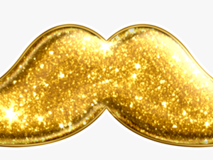 Gold Glitter Mustache - Gold Mustache Png