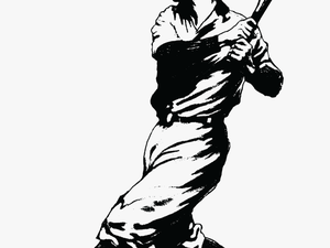 Baseball Batter Clip Arts - Vintage Baseball Player Clipart