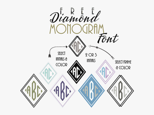 Diamond Monogram Font - 2 Letter Monogram Maker Free