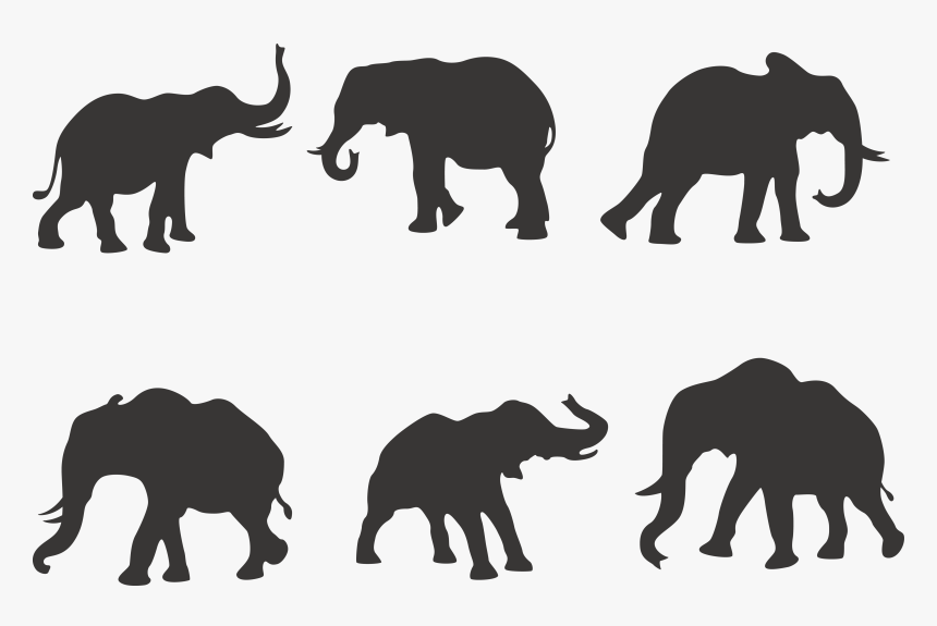 African Elephant Silhouette Indi