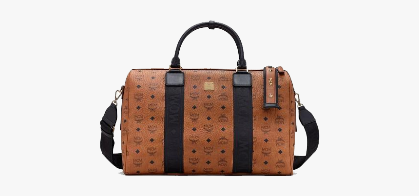 Mcm Traveler Weekender Bag In Visetos Cognac - Handbag