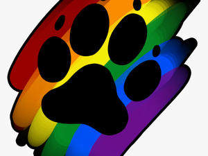 Rainbow Paw Print Art