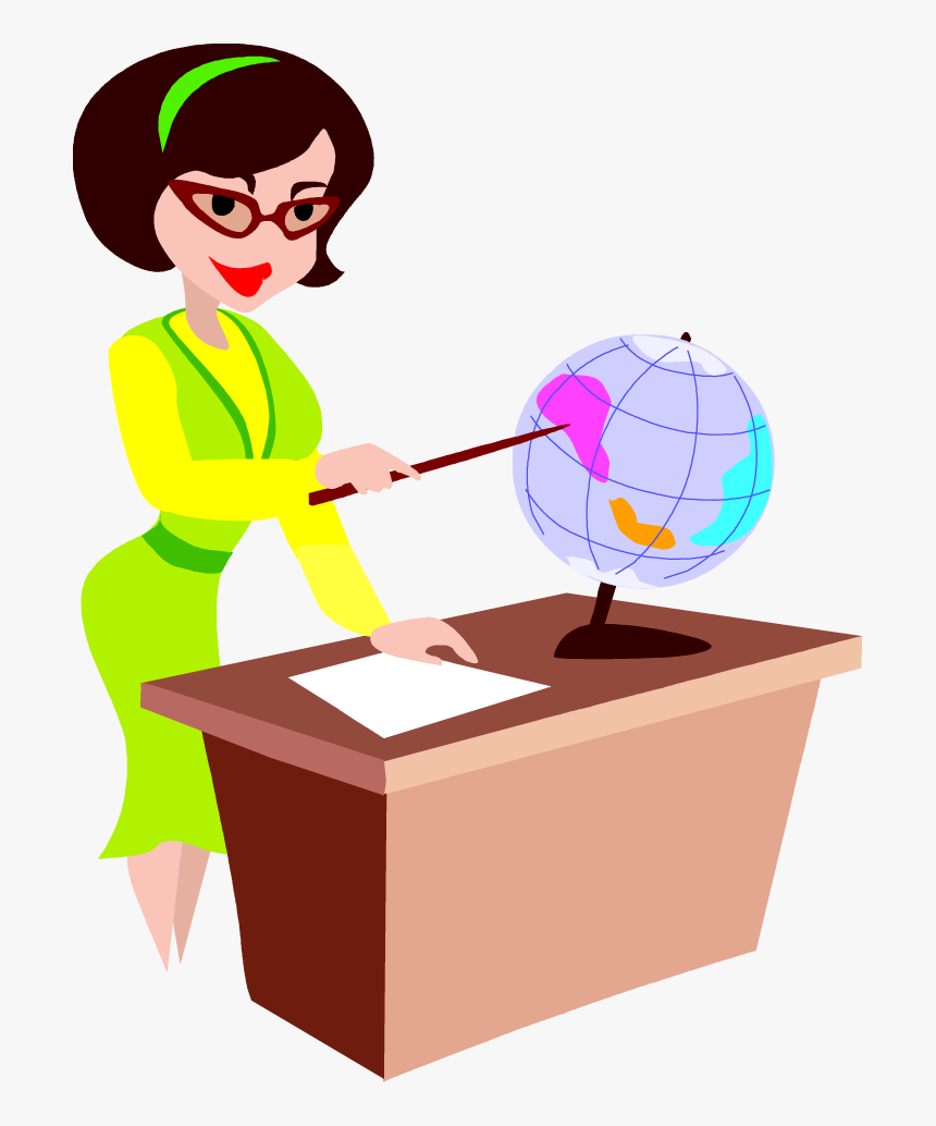 Free Teacher At Her Desk Clip Art Image From Free Clip - Teacher Animated Gif Png