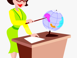 Free Teacher At Her Desk Clip Art Image From Free Clip - Teacher Animated Gif Png