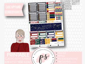Transparent Home Alone Png - 2019 January Stickers Planner Printables