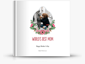 Front Photo Book Cover Designed For Mom And Mother’s - Modern Photobook Cover Design