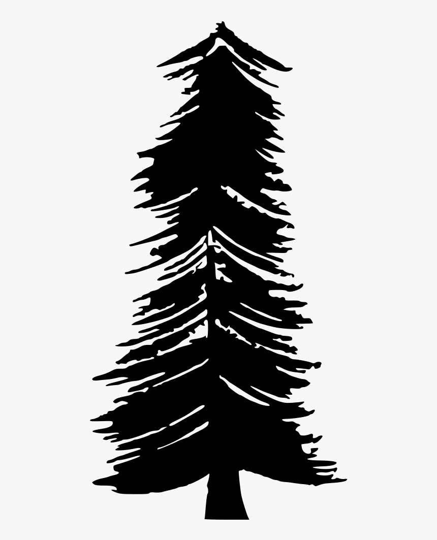 Christmas Tree Silhouette Transparent Background