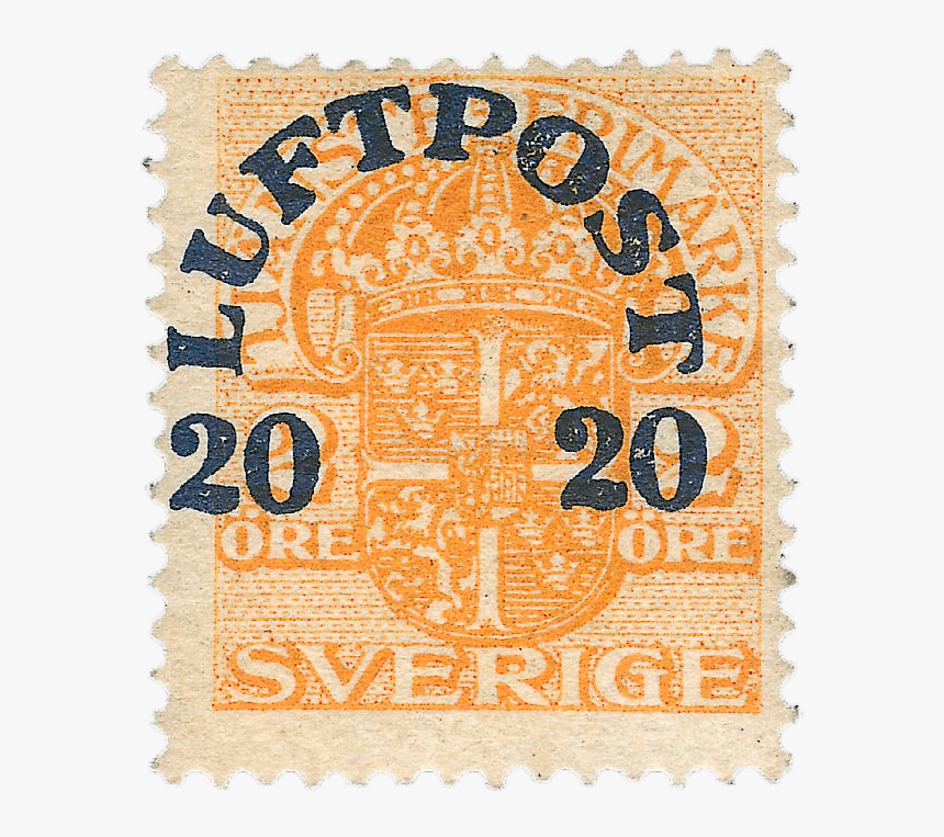 20o On 2o Orange Air Post Stamp