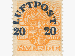 20o On 2o Orange Air Post Stamp