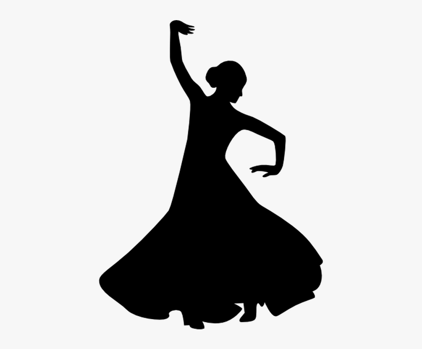 Flamenco Female Dancer Silhouett