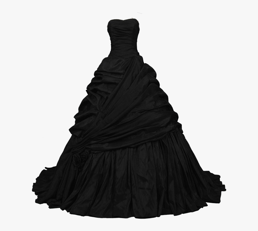 Black Strapless Wedding Dress