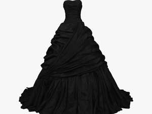 Black Strapless Wedding Dress