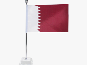 Qatar Flag With Crystal Stand 
 Title Qatar Flag With - Flag