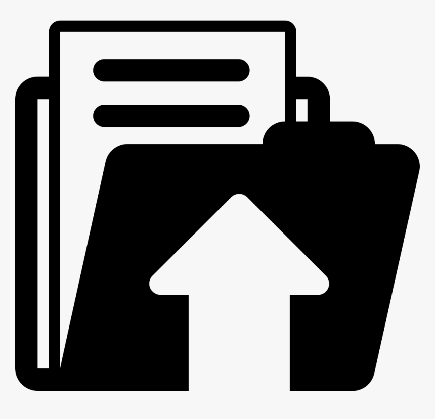 Folder With Up Arrow - Button Free Icon Png
