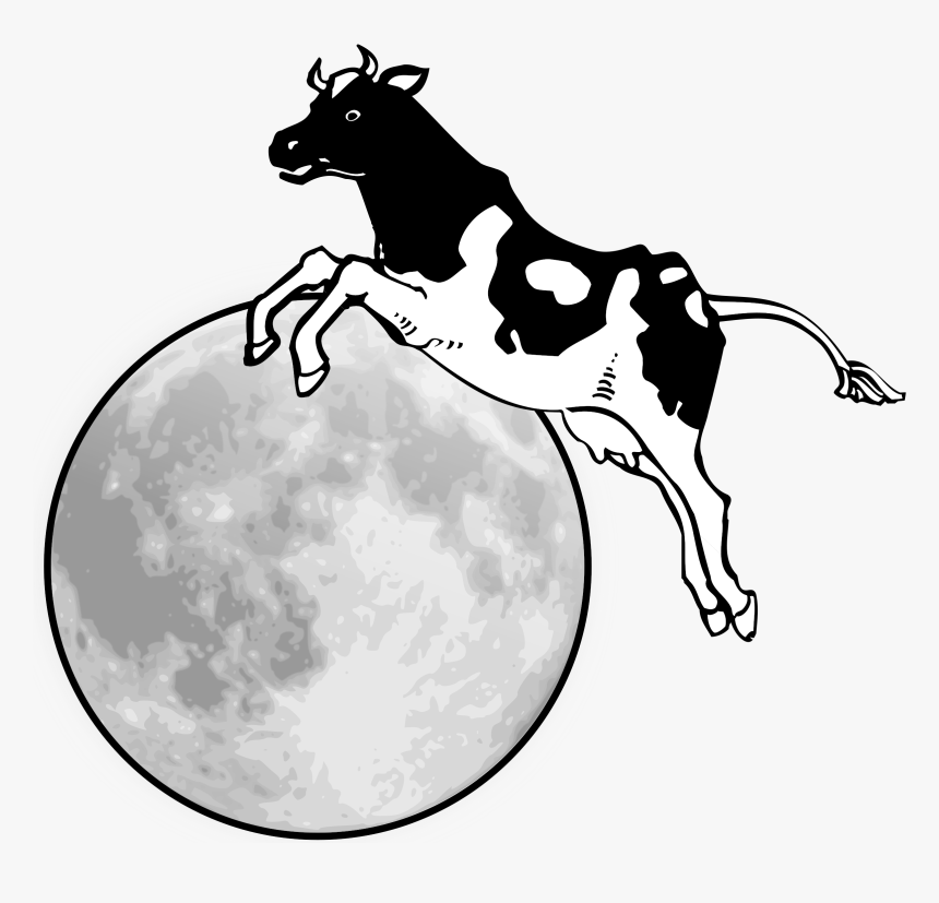 The Cow Jumps Over The Moon Clip Arts - Moon Crypto