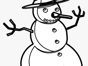 Snowman Black And White Snowman Black And White Christmas - Snowman Line Art