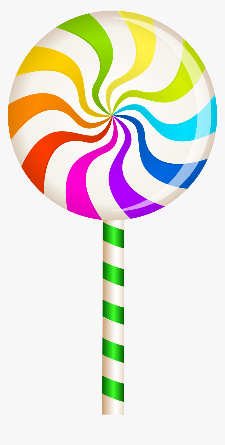 Multicolor Swirl Lollipop Png Clip Art Image - Lollipop Clipart
