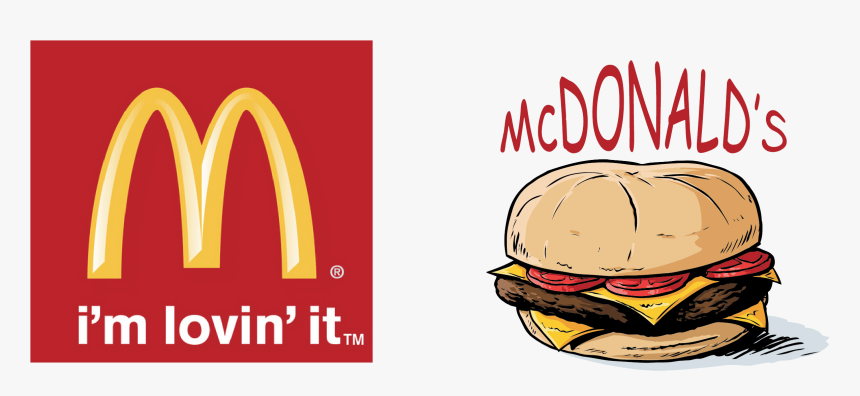 Mcdonalds Logo Png Clipart - Mcdonalds Hamburger With Logo