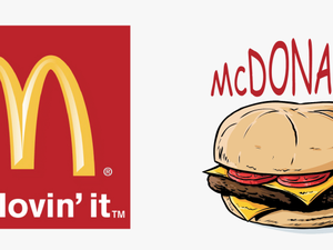 Mcdonalds Logo Png Clipart - Mcdonalds Hamburger With Logo