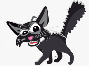 Transparent Cat Clipart - Clip Art Scary Cat