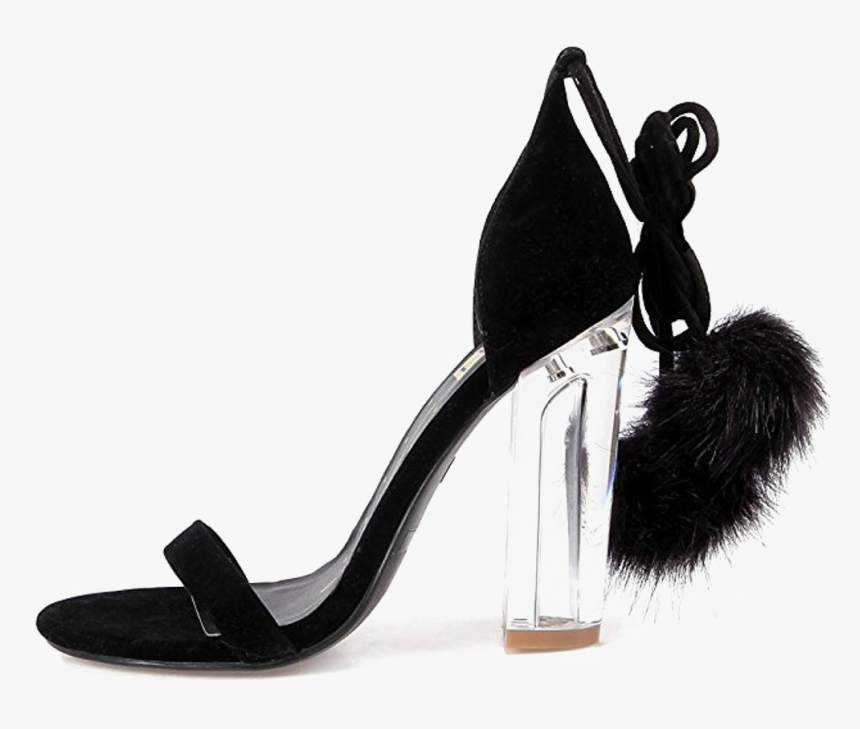 Black Heels Png Pic - Sandal