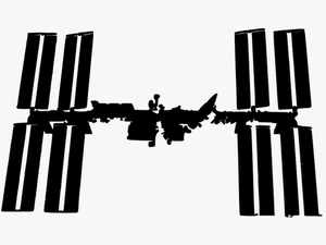 International Space Station Silhouette Vector Drawing - International Space Station Icon