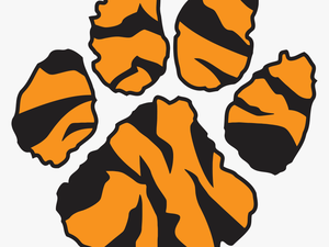Tiger Sweet Footprint Clipart Png - Cartoon Tiger Paw Print