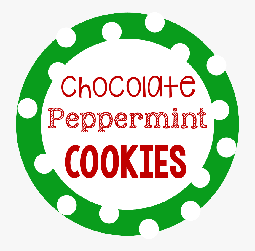 Cookie Mix In A Jar Printable Gift Tags - Chocolate Peppermint Cookies Label