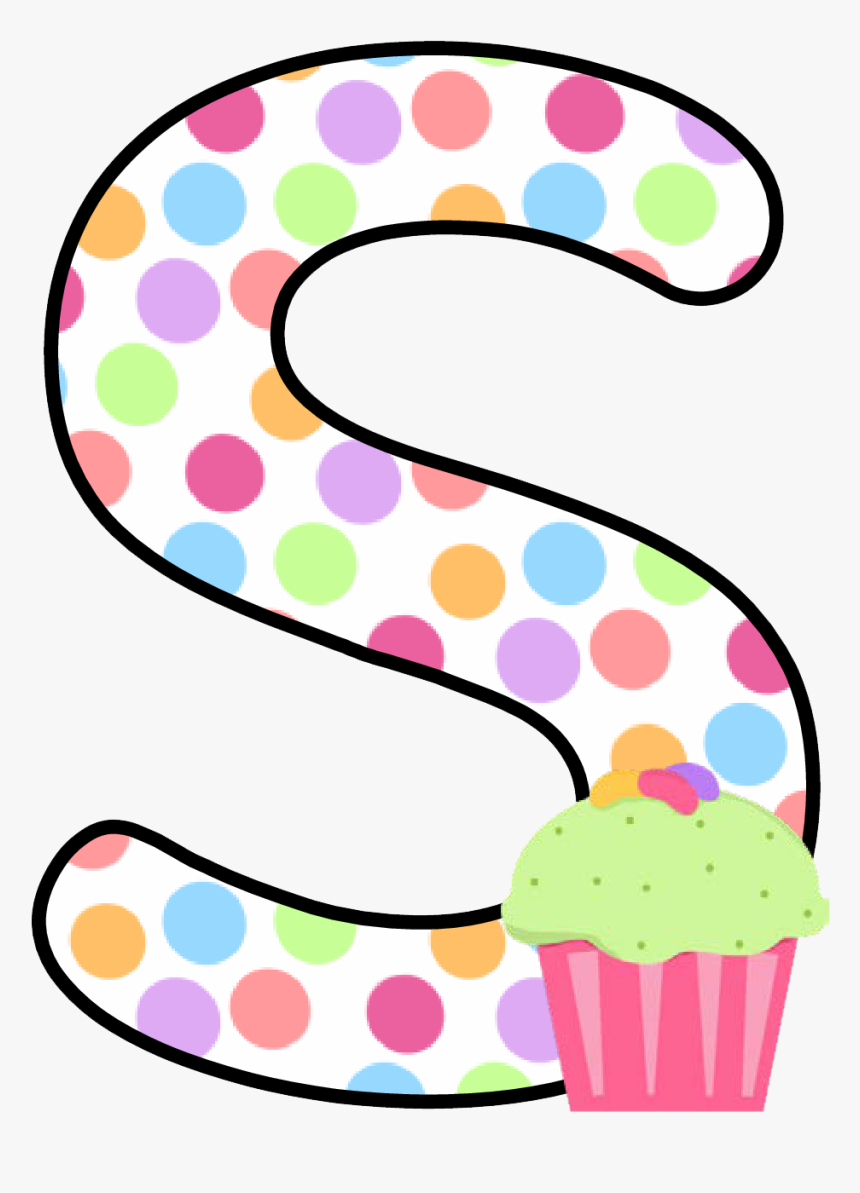 Ch B Alfabeto Cupcake - Letter S Clip Art