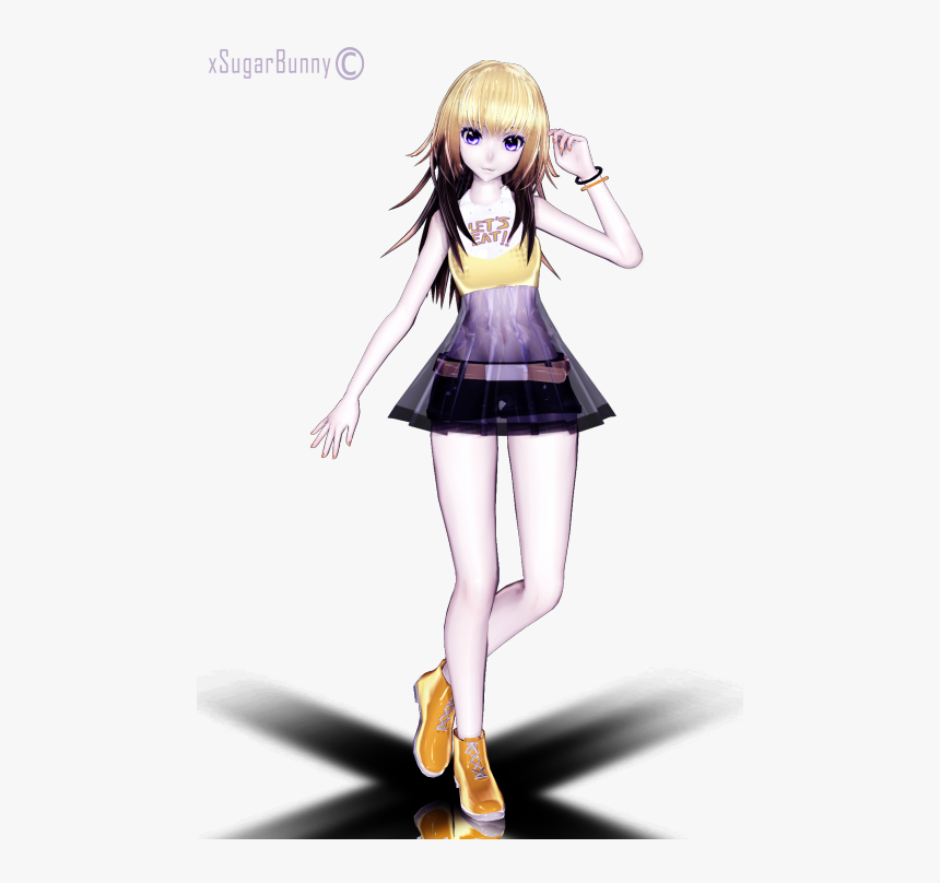 Transparent Chicas Tumblr Png - Fnaf Chica Human Mmd