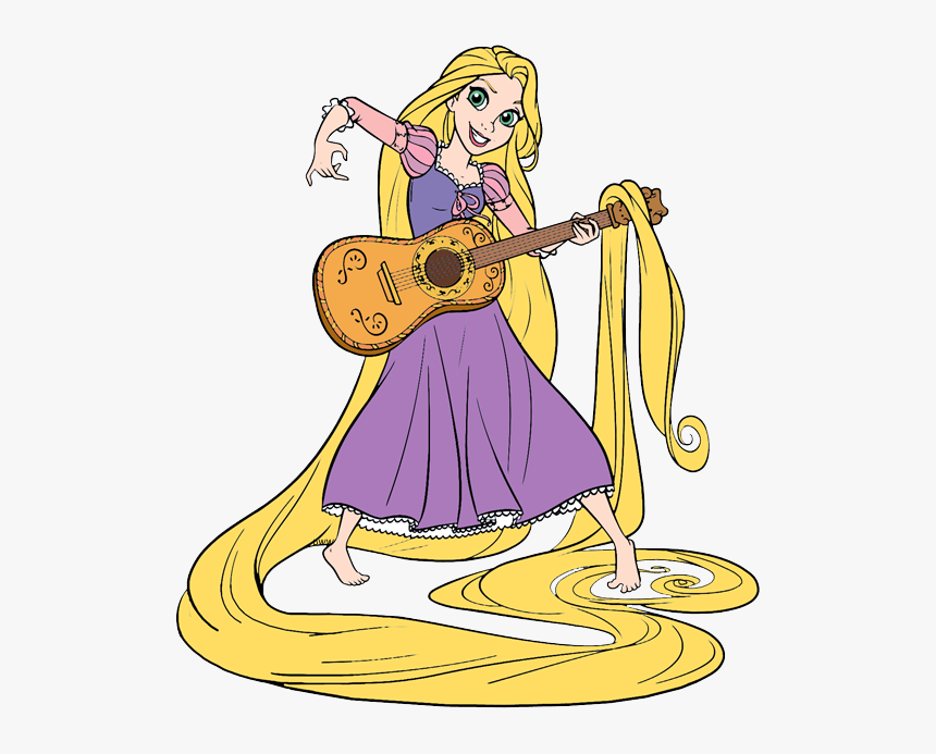Transparent Guitar Png Clipart - Rapunzel With Guitar