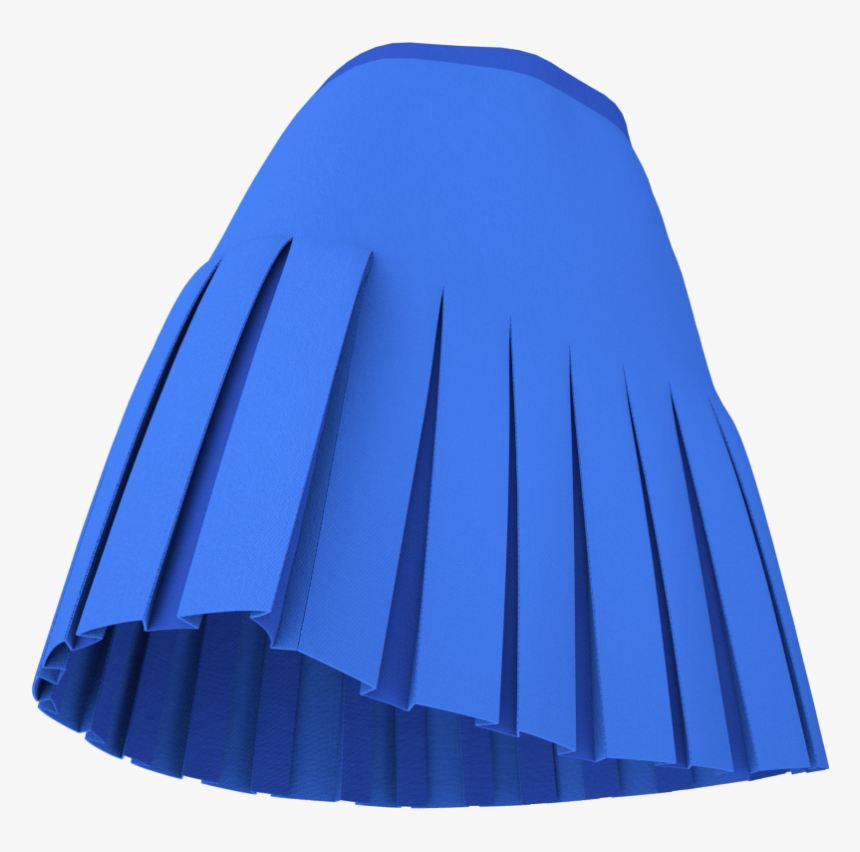 3d Box Pleated Skirt With Yoke -
