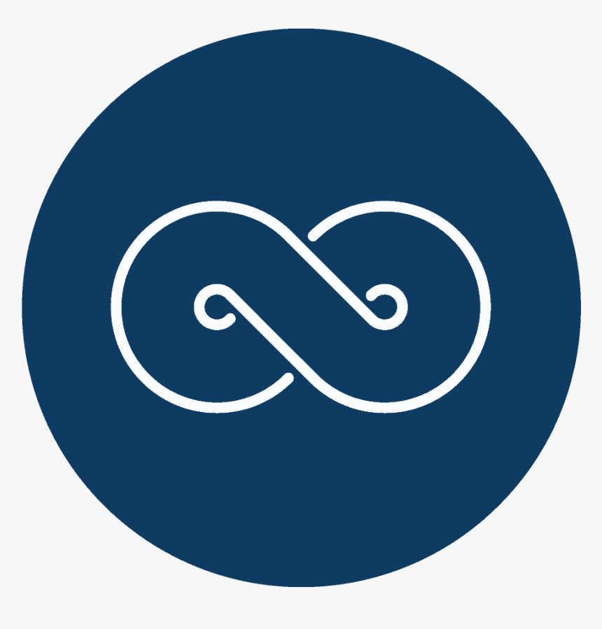 Circle Icon With A Navy Blue Background Showing Line - Circle