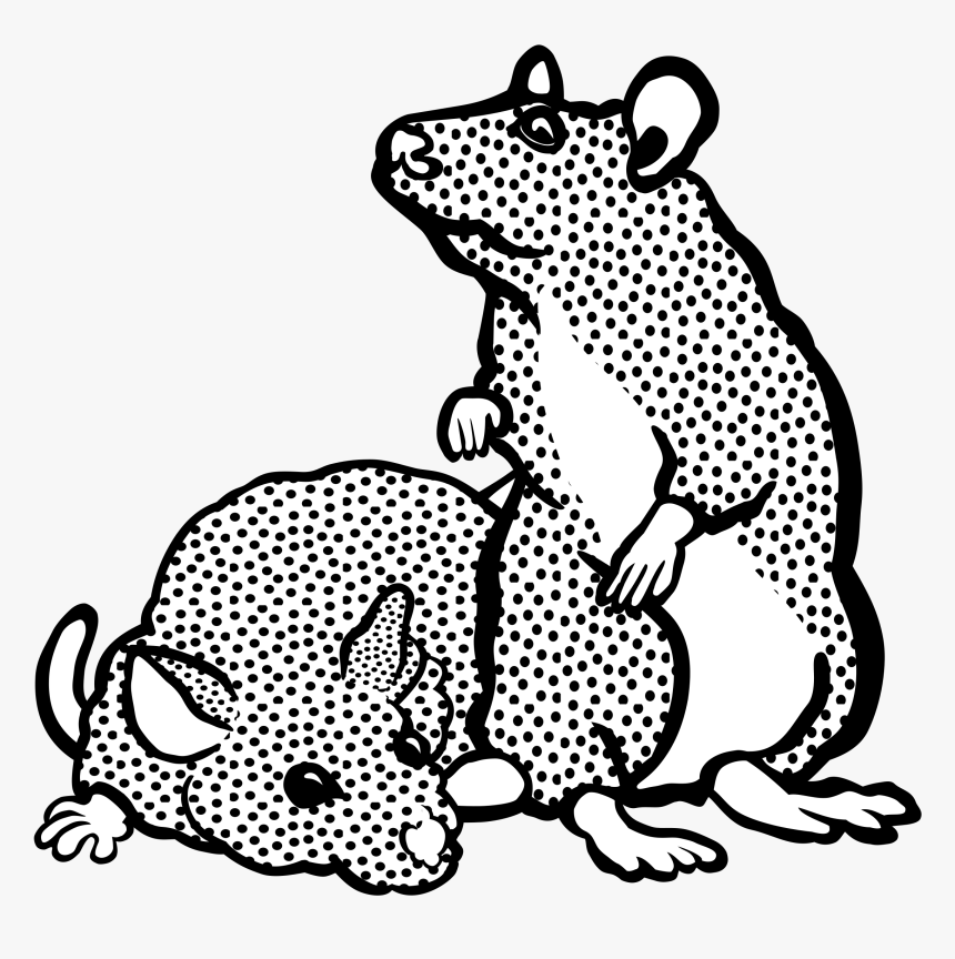Mice Lineart Image Png - Rat Mom