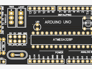 Transparent Uno Clipart - Components For Homemade Arduino Board
