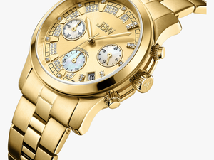 Jbw Alessandra Jb 6217 E Gold Gold Diamond Watch Angle - Analog Watch