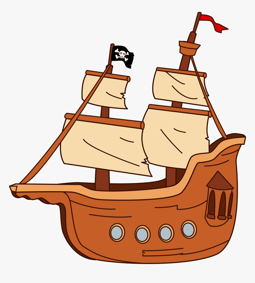 Pirate Ship Vector - Cartoon Shi