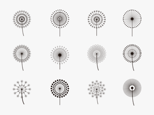 Blowball Simple Vector De Los Iconos - Dandelion Icon