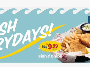 Glory Days Grill Promotional Banner For Fish Fry Friday - French Fries