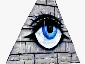 #sticker #triangle #wall #eye #graffiti - Eye Pyramid Graffiti