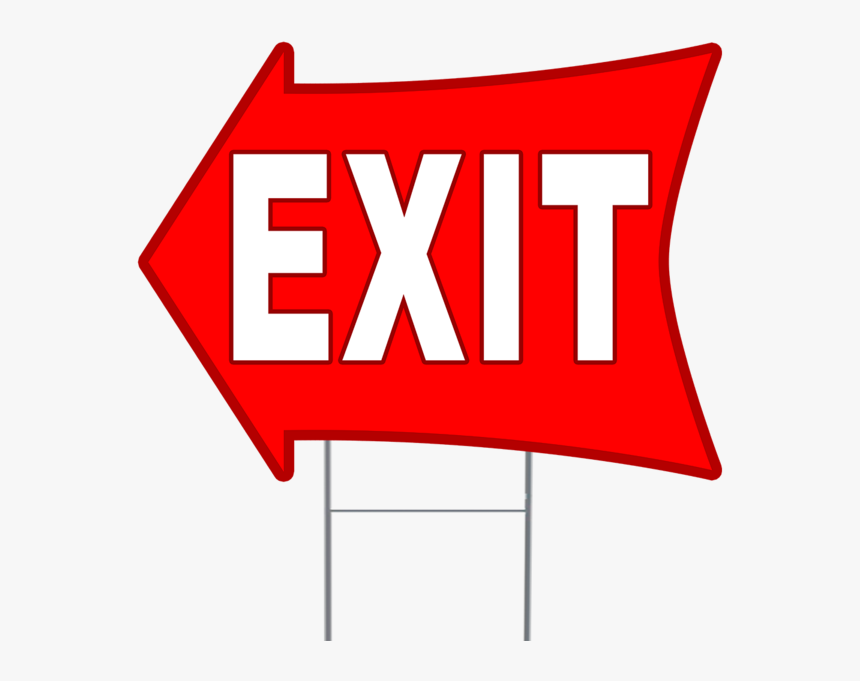 Exit Arrow 2 Sided Arrow Sign