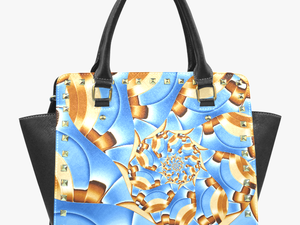 Golden Blue Bubble Spiral Rivet Shoulder Handbag - Handbag