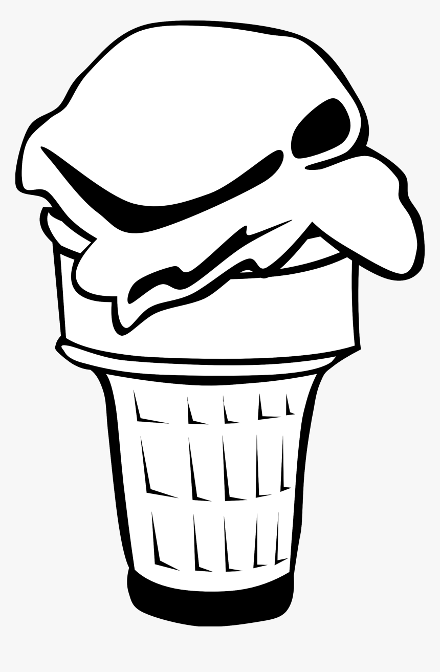 Ice Cream Clipart Black And Whit