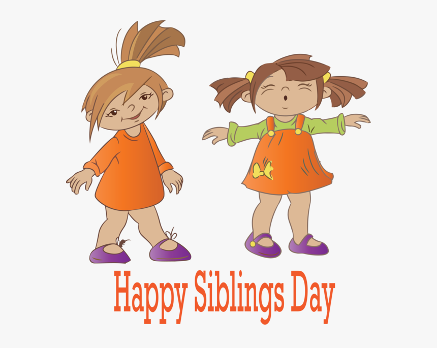 Transparent Siblings Day Cartoon Child Playing With - Cartoon