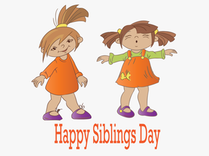 Transparent Siblings Day Cartoon Child Playing With - Cartoon